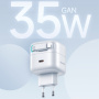 USAMS US-CC209 adapter szett USB-C porttal és kihúzható Lightning kábellel - 35W - fekete
