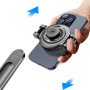 C20 Bluetooth szelfi stick állvánnyal és MagSafe tartóval iPhone-hoz - fekete