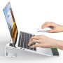 M8 alumínium állvány szilikon csuklótartóval MacBookhoz - ezüst