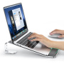 M8 alumínium állvány szilikon csuklótartóval MacBookhoz - ezüst
