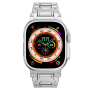 Pathfinder rozsdamentes acél szíj Apple Ultra 49mm / 46mm / 45mm / 44mm / 42mm karórához - ezüst