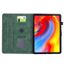 Behajtható tok Kártyanyílás virágmintás tok iPad 10,2"-hez (2019-2021) / Air 3 (2019) / Pro 10,5" - sötétzöld