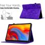 Behajtható tok kártyanyílással és virágtémával iPad 10,2" (2019-2021) / Air 3 (2019) / Pro 10,5" - lila