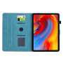 Behajtható tok kártyanyílással és virágtémával iPad 9,7"-hez (2017/2018) / Air 1/2 / Pro 9,7" - Türkiz