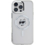 Karl Lagerfeld IML Choupette fej fém váz burkolat MagSafe-el* iPhone 16 Pro Max készülékhez - átlátszó