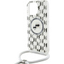 Karl Lagerfeld IML Monogram K&CH Heads tok zsinórral és MagSafe iPhone 16 Pro készülékhez - átlátszó