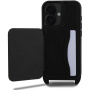 Karl Lagerfeld Saffiano Crossbody Karl és Choupette tok állítható szíjjal iPhone 16-hoz - fekete