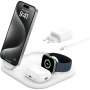 BELKIN Boost Charge 3 az 1-ben összecsukható mágneses vezeték nélküli töltőállvány iPhone / Apple Watch / AirPods készülékekhez - 15W - fehér