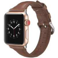 Stílusos bőr szíj Apple Watch 42mm / 41mm / 40mm / 38mm - sötétbarna