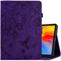 Behajtható tok kártyanyílással és virágtémával iPad 10,2" (2019-2021) / Air 3 (2019) / Pro 10,5" - lila