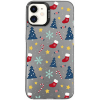 Karácsonyi motívumú védőburkolat iPhone 11-hez - szürke