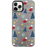 Karácsonyi motívumú védőburkolat iPhone 11 Pro-hoz - szürke