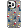 Karácsonyi témával díszített védőburkolat iPhone 13 Pro készülékhez - szürke
