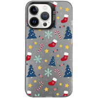 Karácsonyi témával díszített védőburkolat iPhone 13 Pro készülékhez - szürke
