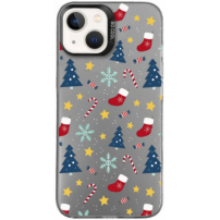 Karácsonyi témájú védőburkolat iPhone 14-hez - szürke