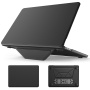 Bőr tok állvánnyal MacBook Air 15" (A2941 / A3114 / A3241) számára - fekete