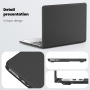 Bőr tok állvánnyal MacBook Air 15" (A2941 / A3114 / A3241) számára - fekete