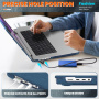 Tok textil felülettel és állvánnyal MacBook Pro 16" (A2485 / A2780 / A2991 / A3186 / A3403 / A3428 / A3429) - sötétkék