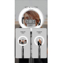 Q05s Bluetooth szelfi stick állvánnyal és integrált gyűrűs lámpával iPhone-hoz - fekete