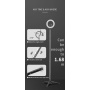 Q05s Bluetooth szelfi stick állvánnyal és integrált gyűrűs lámpával iPhone-hoz - fekete