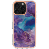 Márvány védőburkolat iPhone 16 Pro Max-hoz - lila