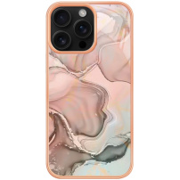 Márvány védőburkolat iPhone 16 Pro Max-hoz - világos rózsaszín