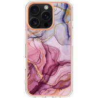 Márvány védőburkolat iPhone 16 Pro Max-hoz - rózsaszín