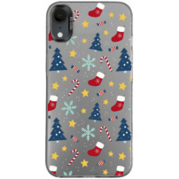 Karácsonyi hangulatú védőtok iPhone XR-hez - szürke