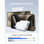 JOYROOM JR-TCF14 gyorstöltő adapter USB-C / USB-A portokkal - 20W - fehér
