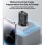 Yesido YC68 töltő adapter kijelzővel és USB-C / USB-A portokkal - 20W - fekete