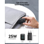 JOYROOM JR-TCF13 gyorstöltő adapter USB-C / USB-A portokkal - 25W - fekete