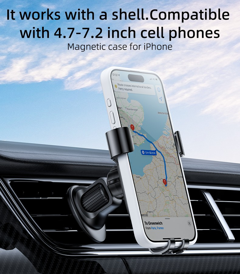 Yesido C243 autós légtelenítő tartó iPhone-hoz - fekete Yesido C243 autós légtelenítő tartó iPhone-hoz - fekete