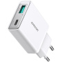 JOYROOM JR-TCF14 gyorstöltő adapter USB-C / USB-A portokkal - 20W - fehér