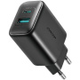 JOYROOM JR-TCF13 gyorstöltő adapter USB-C / USB-A portokkal - 25W - fekete