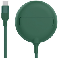 LFX-181 vezeték nélküli MagSafe töltő kihajtható állvánnyal iPhone/AirPods készülékekhez - 15W - zöld