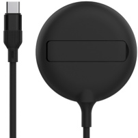 LFX-181 vezeték nélküli MagSafe töltő kihajtható állvánnyal iPhone / AirPods készülékekhez - 15W - fekete