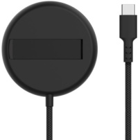 YF-M3C vezeték nélküli MagSafe töltő kihajtható állvánnyal iPhone / AirPods készülékekhez - 15W - fekete