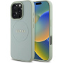 Guess Szemcsés Classic Embléma borító MagSafe-el* iPhone 16 Pro-hoz - zöld