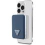 Guess Grained Triangle Logo vezeték nélküli MagSafe powerbank USB-C porttal - 5 000 mAh - sötétkék