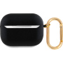 Guess Grained Classic Logo karabineres tok AirPods Pro 2-höz - fekete
