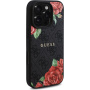 Guess 4G Roses tok rózsamintával és MagSafe iPhone 16 Pro Max készülékhez - szürke