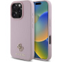 Guess Szemcsés 4G kis fém logós tok MagSafe-el* iPhone 16 Pro készülékhez - rózsaszín