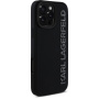 Karl Lagerfeld 3D gumi csillogó logós tok iPhone 16 Pro Max készülékhez - fekete