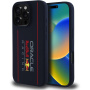 Oracle Red Bull Racing Függőleges logós szilikon tok MagSafe iPhone 16 Pro készülékhez - sötétkék