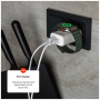 FIXED Power Socket töltőadapter USB-C / USB-A portokkal és kihajtható töltővel Apple Watch-hoz - 33W - fehér