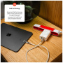 FIXED Power Socket töltőadapter USB-C / USB-A portokkal és kihajtható töltővel Apple Watch-hoz - 33W - fehér