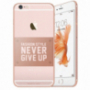 Baseus ultravékony védőtok Apple iPhone 6 / 6s-re - Never give up - arany rózsaszín