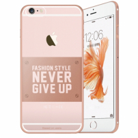 Baseus ultravékony védőtok Apple iPhone 6 / 6s-re - Never give up - arany rózsaszín