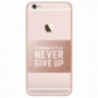 Baseus ultravékony védőtok Apple iPhone 6 / 6s-re - Never give up - arany rózsaszín