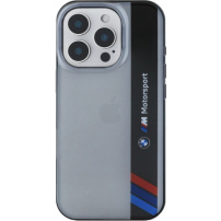 BMW IML Motorsport Vertical Stripe tok iPhone 16 Pro készülékhez - szürke